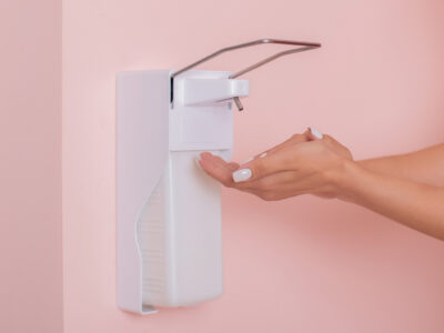 Wall mounted soap dispensers